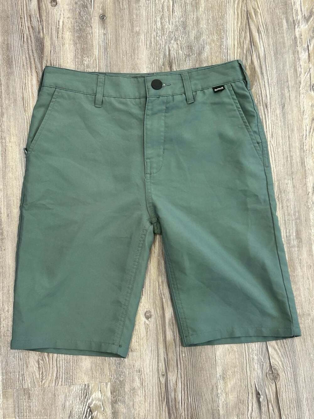 Hurley Boy's Dri-Fit Chino Walk Shorts Green Size 14